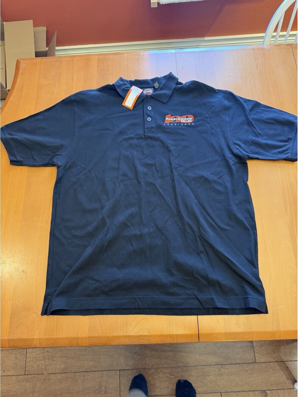 Harley Davidson 100th Year Anniversary Button Up Workman’s Shirt Men’s XXL Black